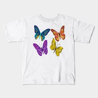 4 butterflies Kids T-Shirt